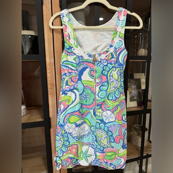 Lilly Pulitzer Delia Conch Republic Lace embroidered Pique Shift Dress preppy - Picture 3 of 10